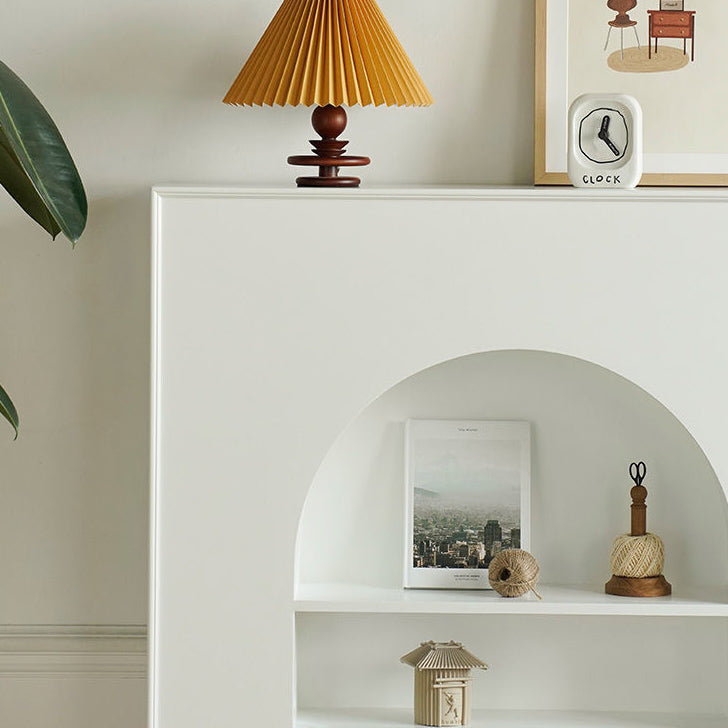 Contemporary 3 Shelves Accent Chest White 7.87-Inch D Cabinet