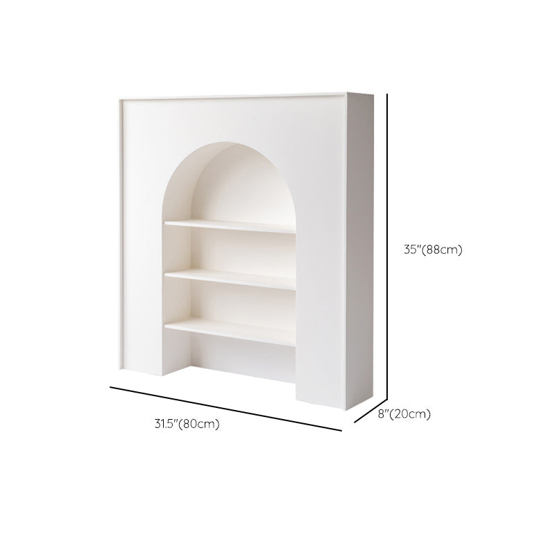 Contemporary 3 Shelves Accent Chest White 7.87-Inch D Cabinet