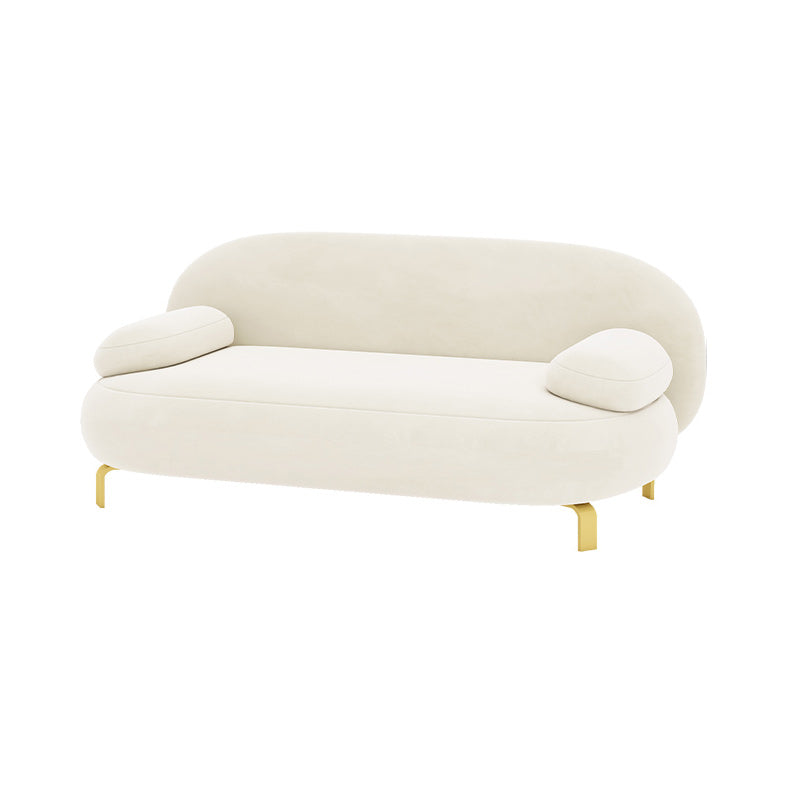 Contemporary 27.55" H Microsuede Pillow Top Arm Sofa for Living Room