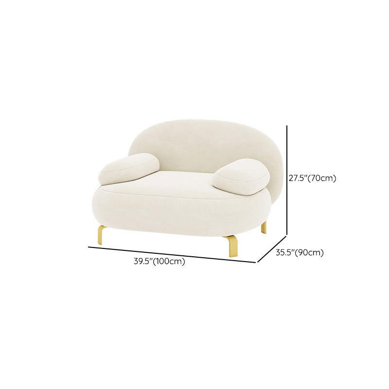 Contemporary 27.55" H Microsuede Pillow Top Arm Sofa for Living Room