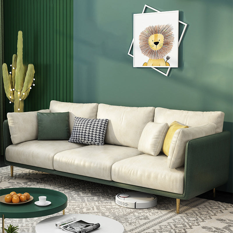 Luxurious Faux Leather Sectional 3/4-seat 34.25" High Sectional Sofa