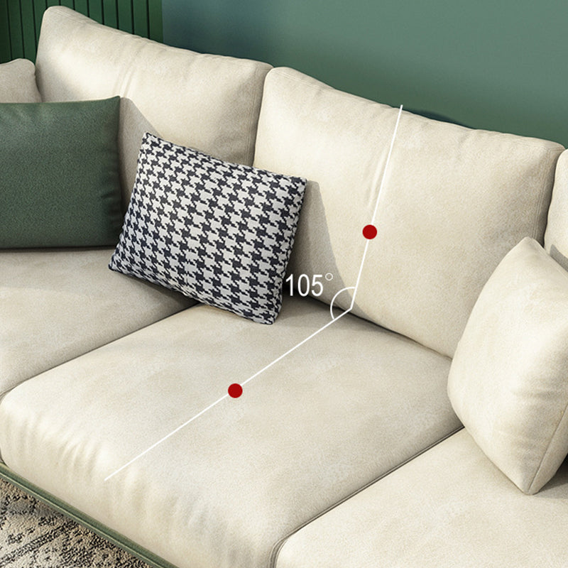 Luxurious Faux Leather Sectional 3/4-seat 34.25" High Sectional Sofa