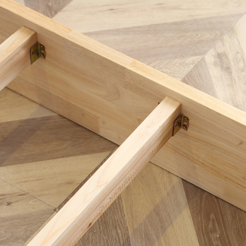 Mid-Century Solid Wood Modern Platform Bed Solid Color Platform Bed Frame