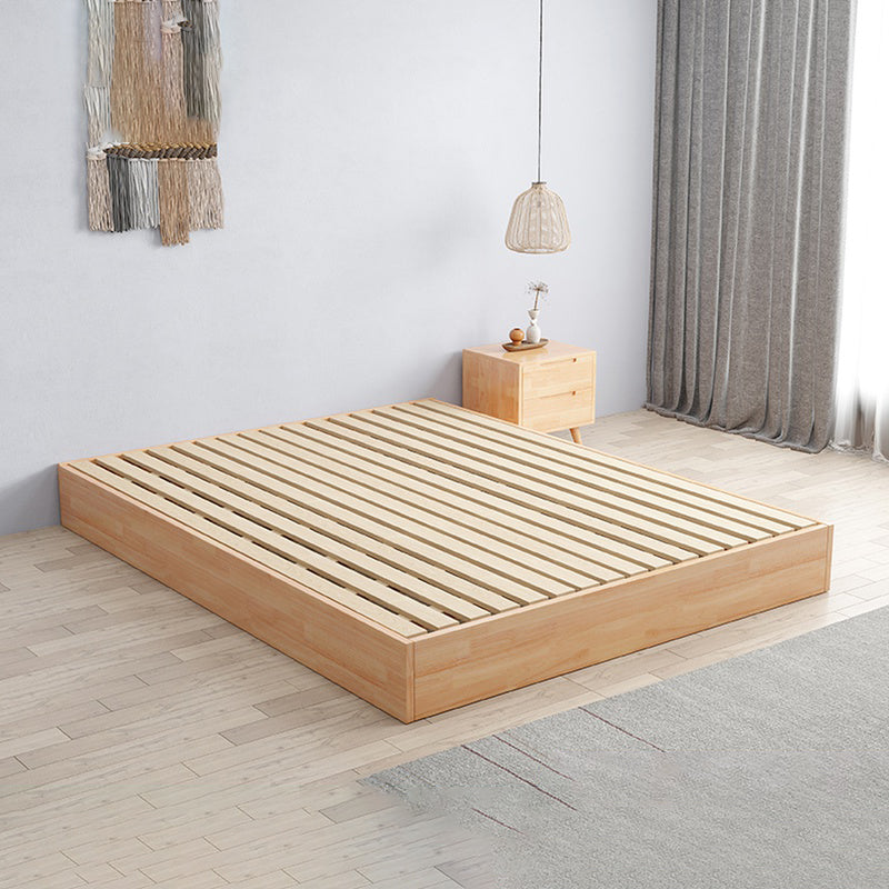 Mid-Century Solid Wood Modern Platform Bed Solid Color Platform Bed Frame
