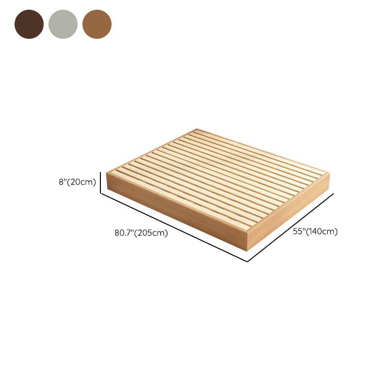 Mid-Century Solid Wood Modern Platform Bed Solid Color Platform Bed Frame