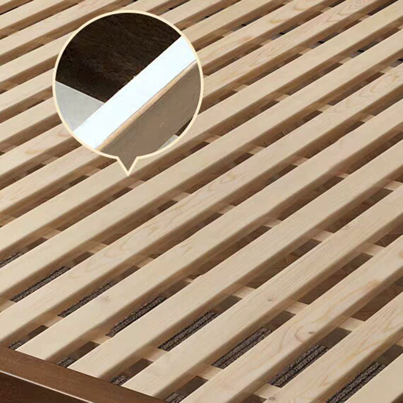 Traditional Espresso Panel Bed Walnut Rectangular Standard Bed with Headboard