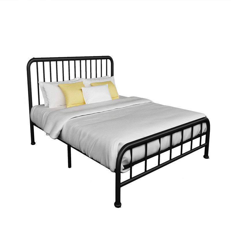 Metal Standard Bed Open-Frame Headboard Bed with Custom Legs