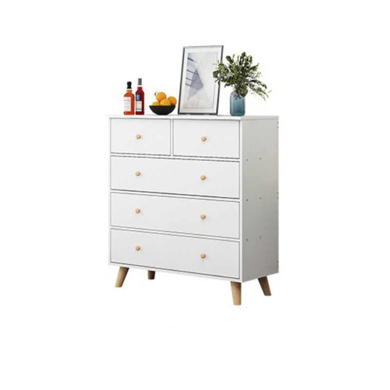 35.4" Tall Wood Storage Cabinet Modern Drawers Included Accent Chest