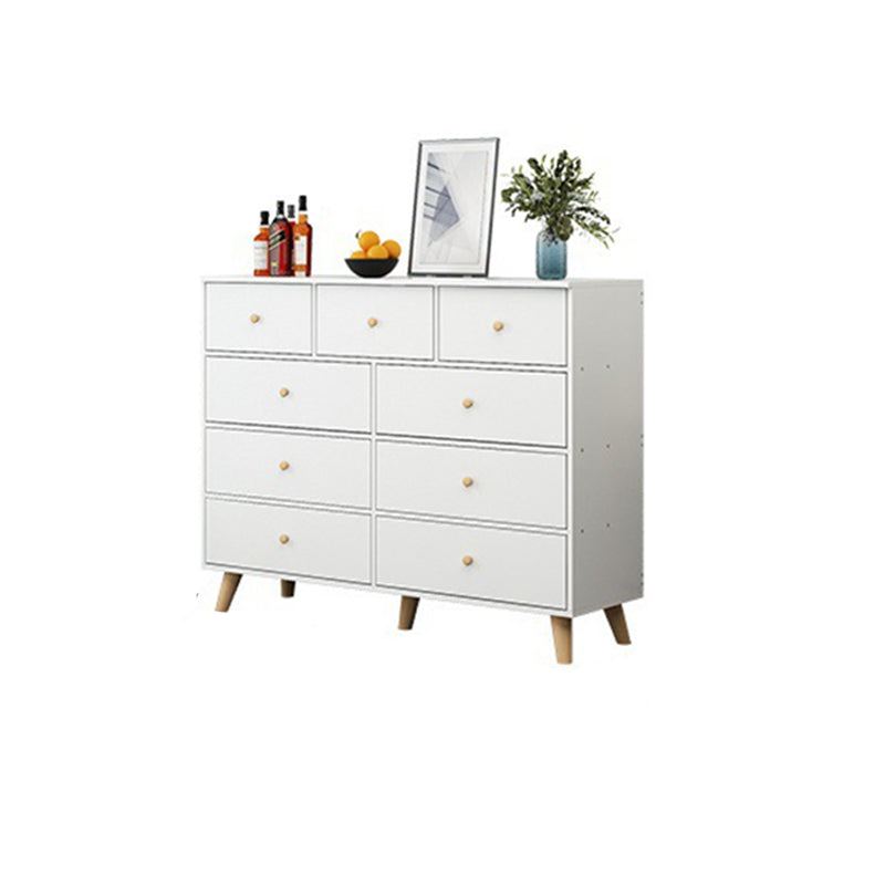 35.4" Tall Wood Storage Cabinet Modern Drawers Included Accent Chest