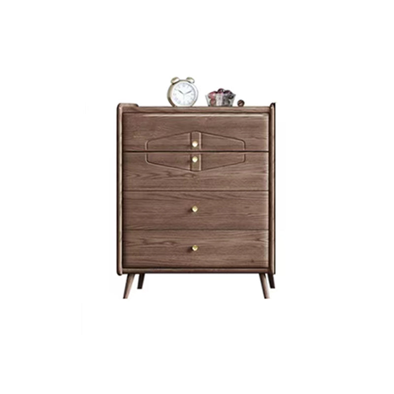 Mid Century Modern Brown Accent Chest 25.4" W Wood Chest with Drawers