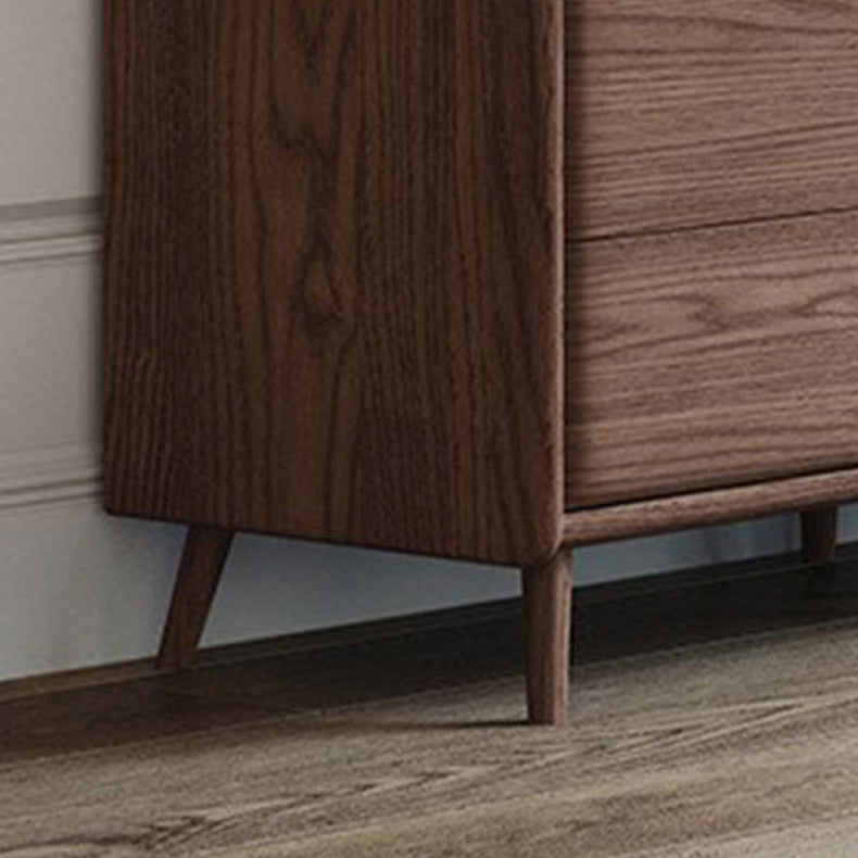 Mid Century Modern Brown Accent Chest 25.4" W Wood Chest with Drawers