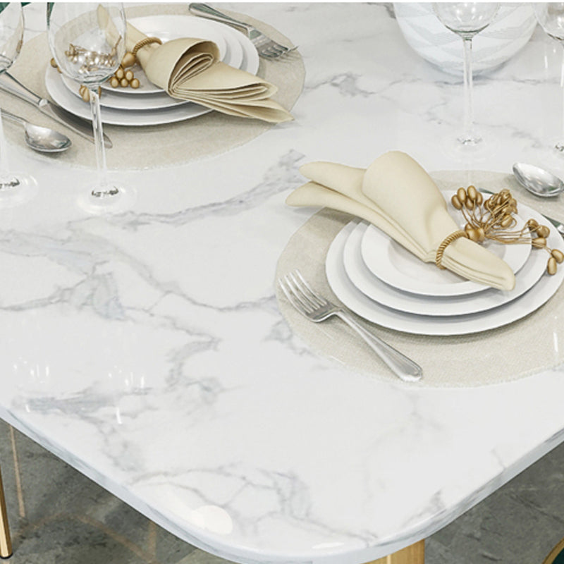 Modern Faux Marble Dining Table Metal Dining Table for Home Use