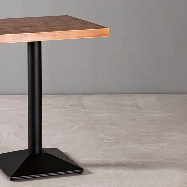 Black Base Dining Table Industrial Wood Table for Dining Room Kitchen