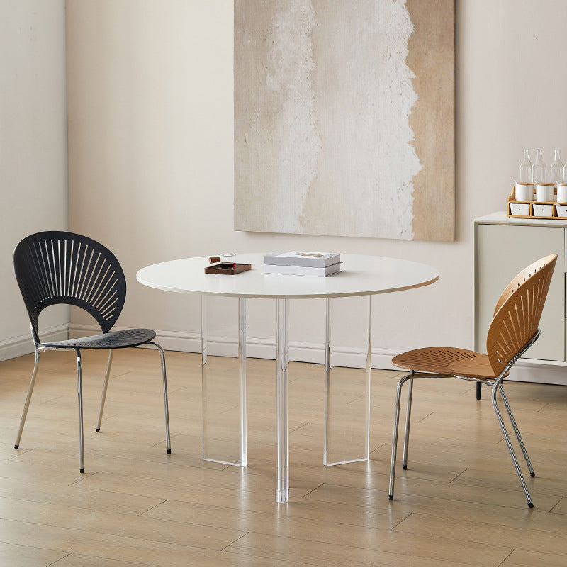 Modern Stone Table Round 3 Legs Base Dining Table for Kitchen