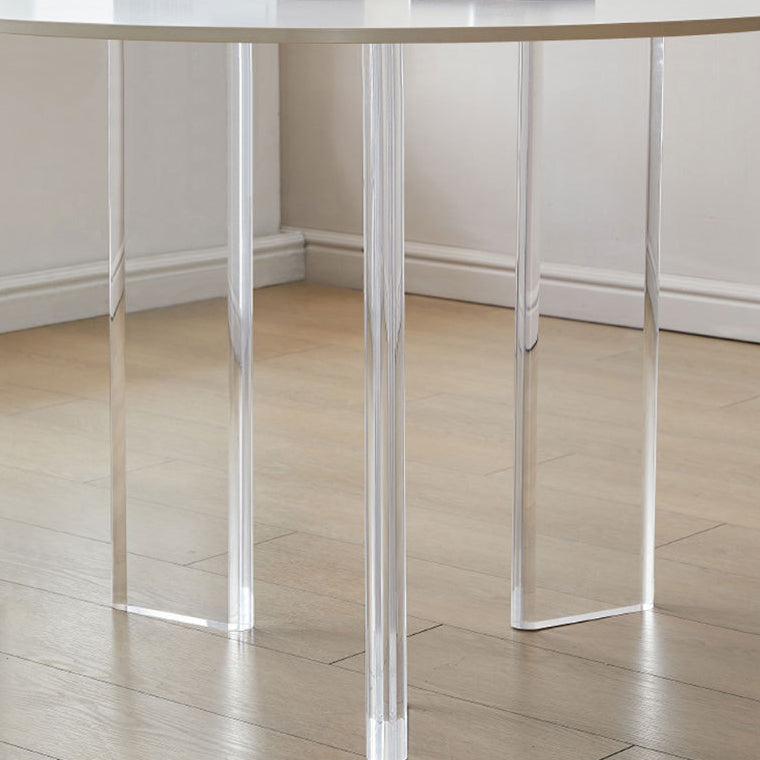 Modern Stone Table Round 3 Legs Base Dining Table for Kitchen