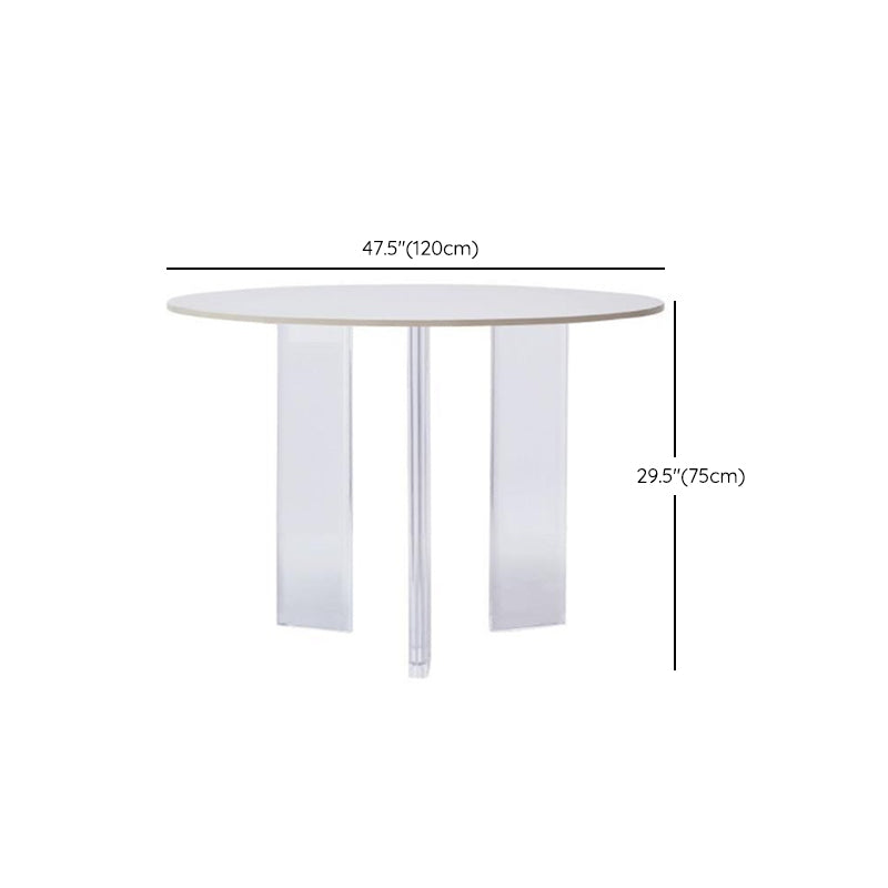 Modern Stone Table Round 3 Legs Base Dining Table for Kitchen