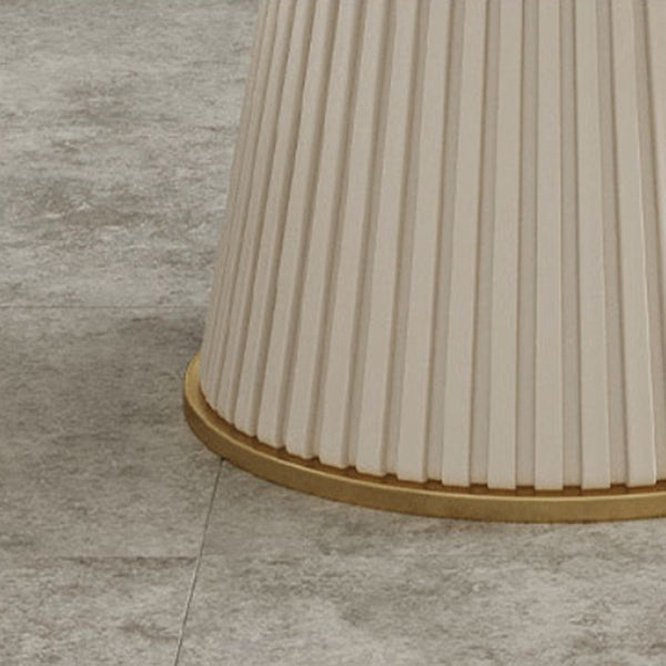 Round White Base Dining Table Modern Stone Table for Kitchen