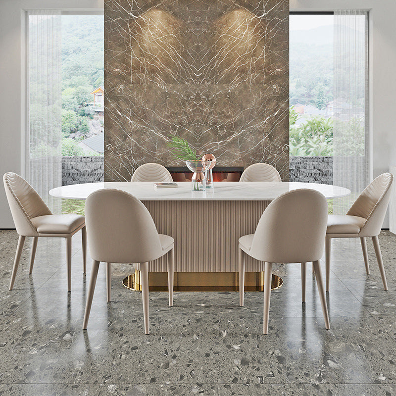Modern Dining Sintered Stone Table Dining Oval Table for Home