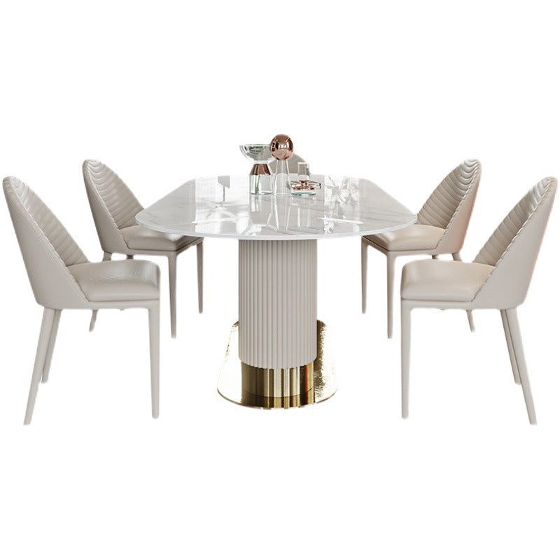 Modern Dining Sintered Stone Table Dining Oval Table for Home