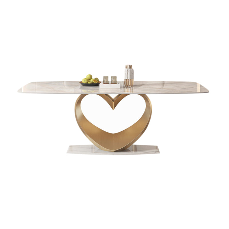 Glam Dining Sintered Stone Table Dining Rectangle Table for Kitchen