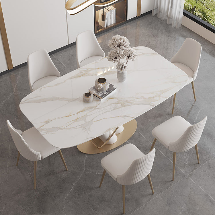 Modern Style Dining Rectangle Table Dining Stone Table for Kitchen