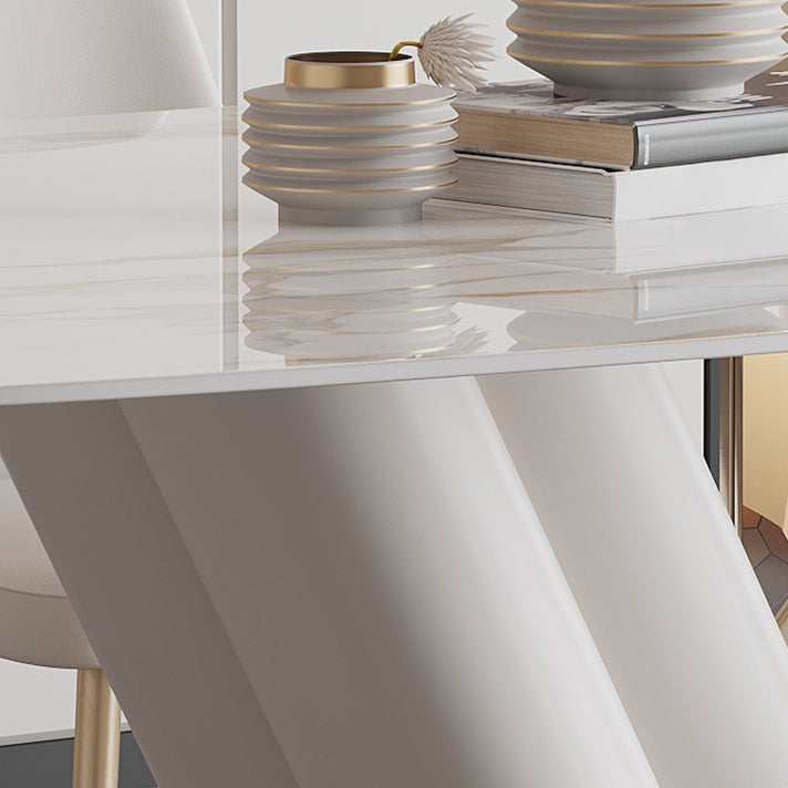 Modern Style Dining Rectangle Table Dining Stone Table for Kitchen