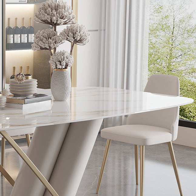 Modern Style Dining Rectangle Table Dining Stone Table for Kitchen