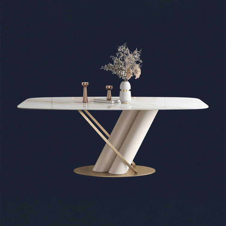 Modern Style Dining Rectangle Table Dining Stone Table for Kitchen
