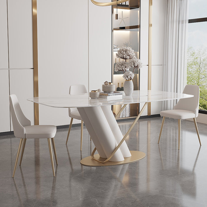 Modern Style Dining Rectangle Table Dining Stone Table for Kitchen