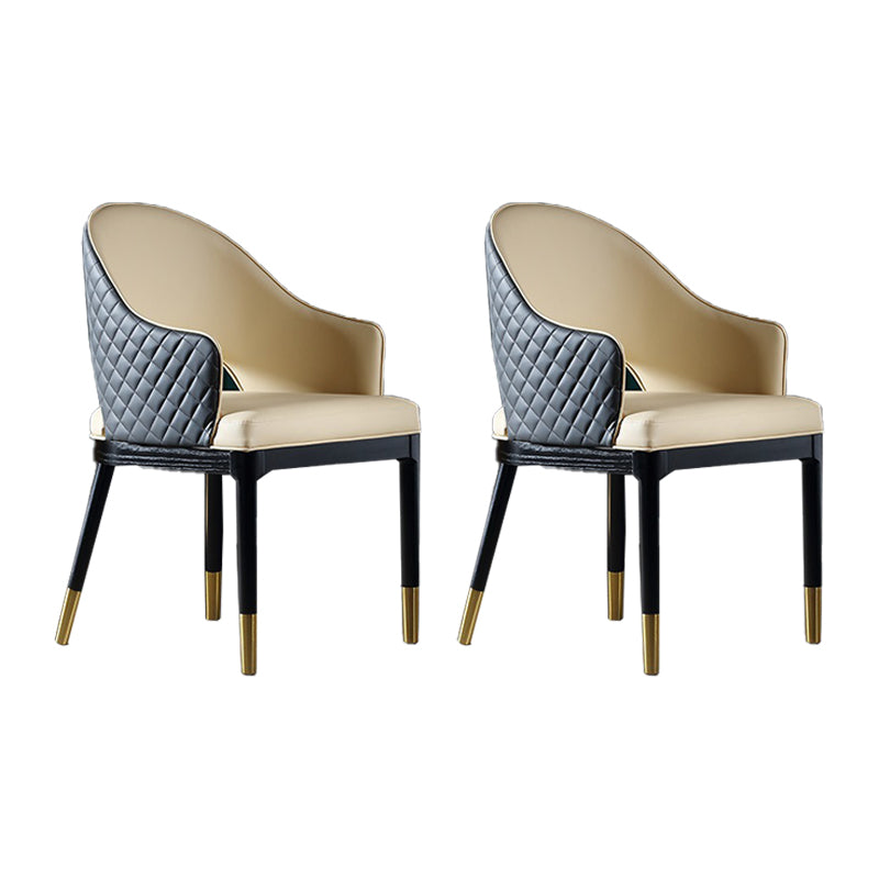 Upholstered Dining Chairs Contemporary Kitchen Chair with Wood Legs