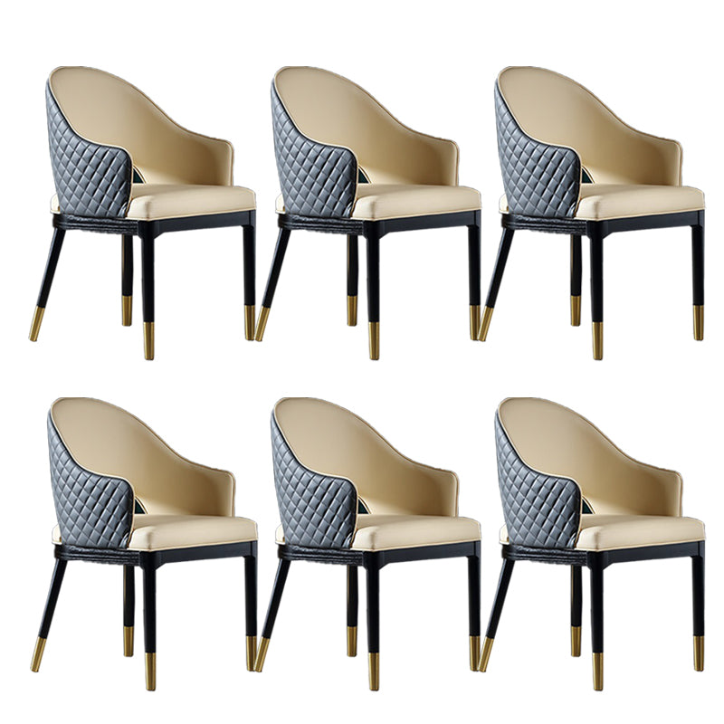Upholstered Dining Chairs Contemporary Kitchen Chair with Wood Legs