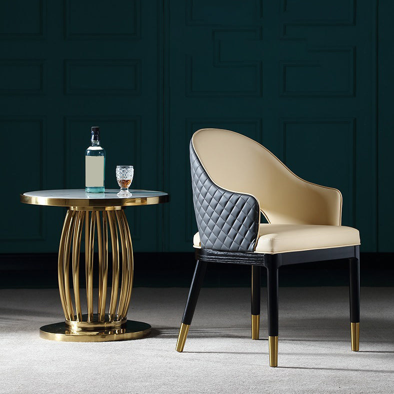 Upholstered Dining Chairs Contemporary Kitchen Chair with Wood Legs