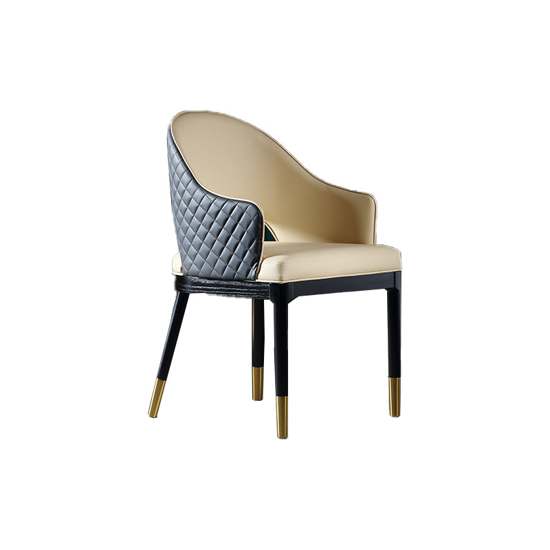 Upholstered Dining Chairs Contemporary Kitchen Chair with Wood Legs