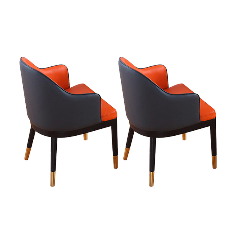 Upholstered Dining Chairs Contemporary Kitchen Chair with Wood Legs