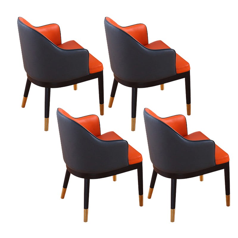 Upholstered Dining Chairs Contemporary Kitchen Chair with Wood Legs