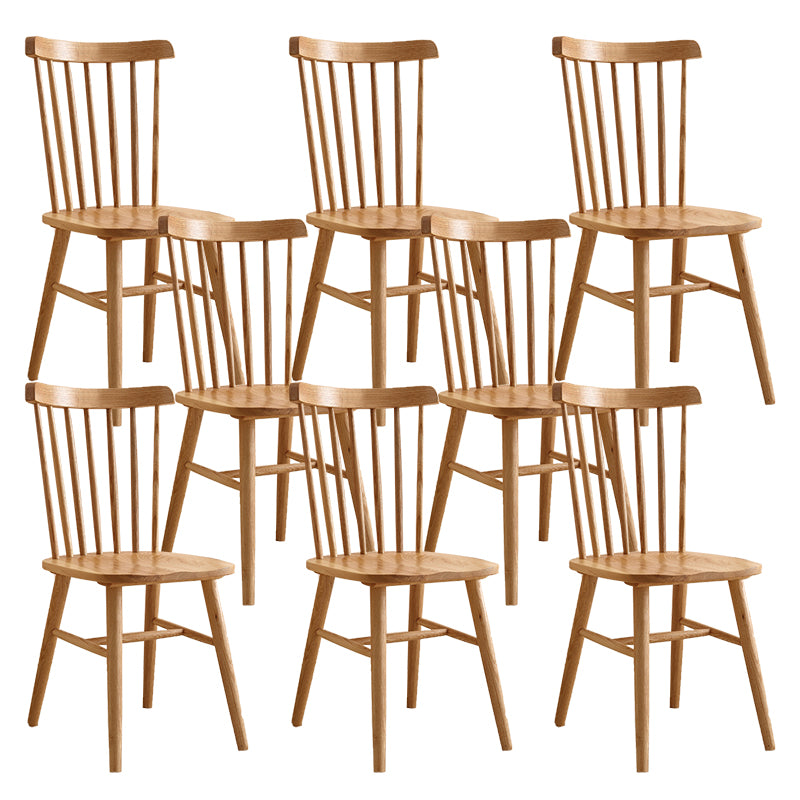 Contemporary Slat Back Stacking Chair Solid Wood Side Chair for Home