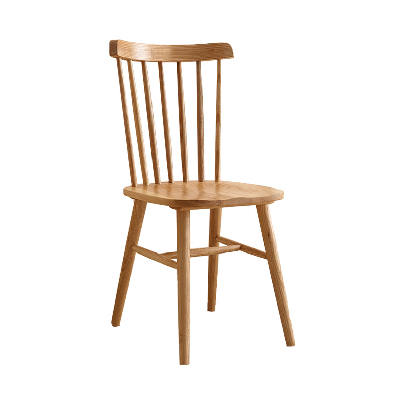Contemporary Slat Back Stacking Chair Solid Wood Side Chair for Home