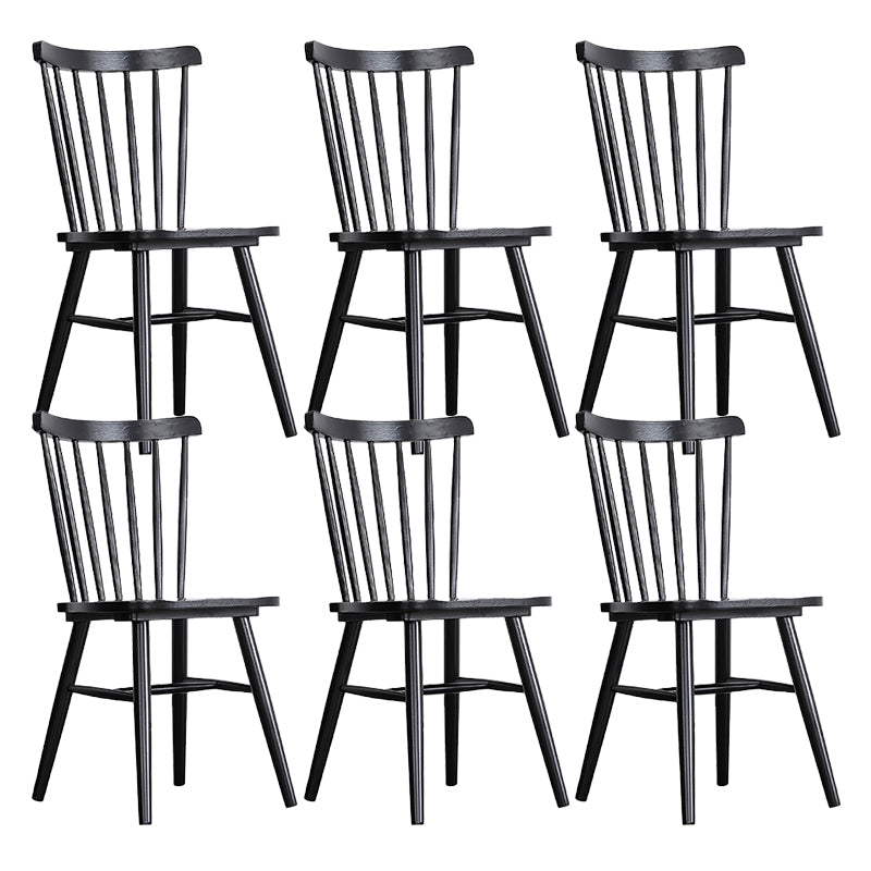 Contemporary Slat Back Stacking Chair Solid Wood Side Chair for Home