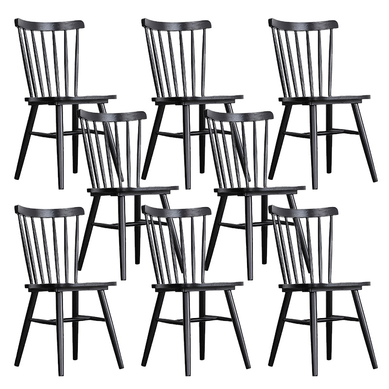 Contemporary Slat Back Stacking Chair Solid Wood Side Chair for Home