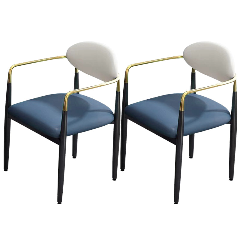 Glam Kitchen Dining Arm Chair Upholstered Dining Chairs for Home