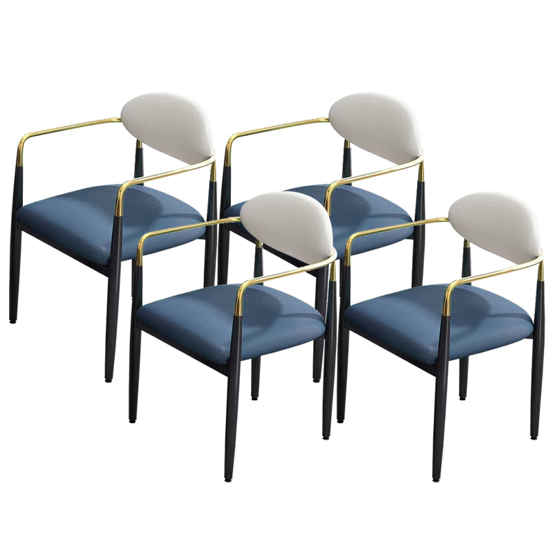 Glam Kitchen Dining Arm Chair Upholstered Dining Chairs for Home