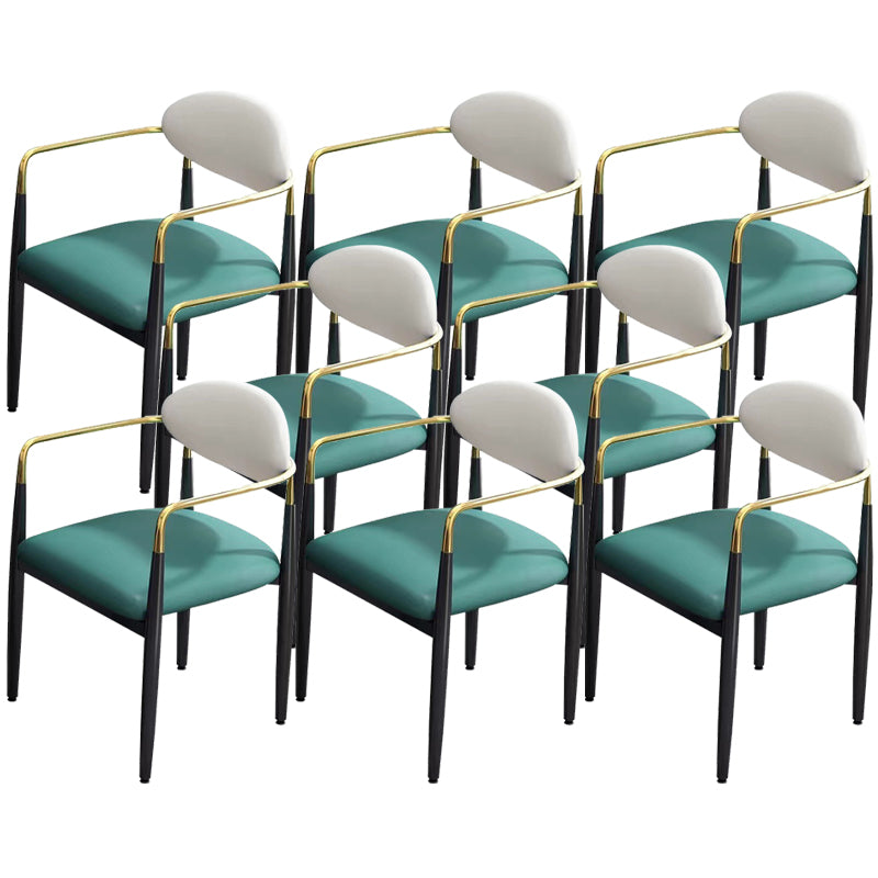 Glam Kitchen Dining Arm Chair Upholstered Dining Chairs for Home