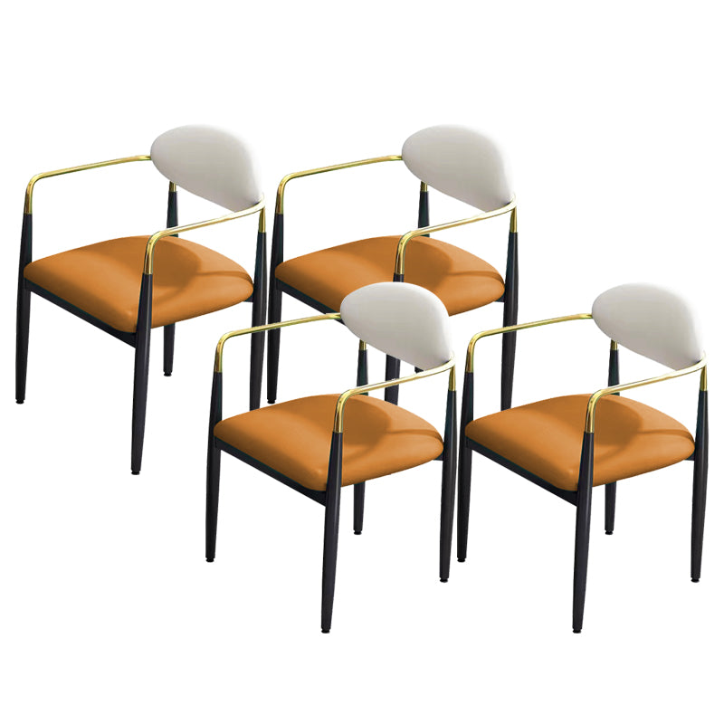 Glam Kitchen Dining Arm Chair Upholstered Dining Chairs for Home