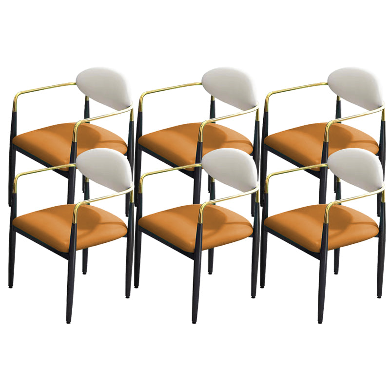 Glam Kitchen Dining Arm Chair Upholstered Dining Chairs for Home