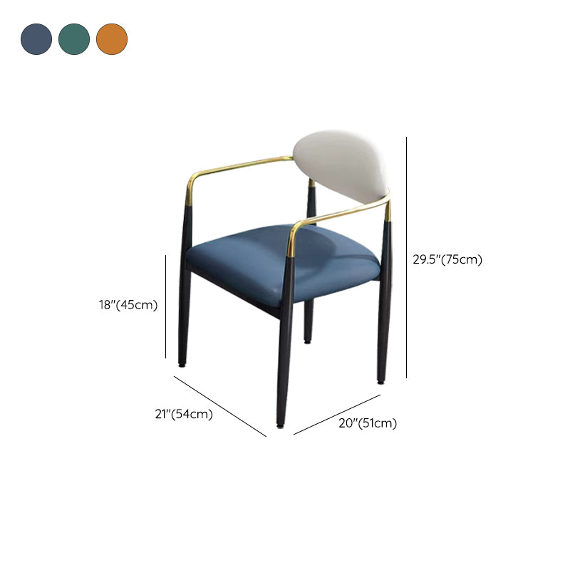 Glam Kitchen Dining Arm Chair Upholstered Dining Chairs for Home