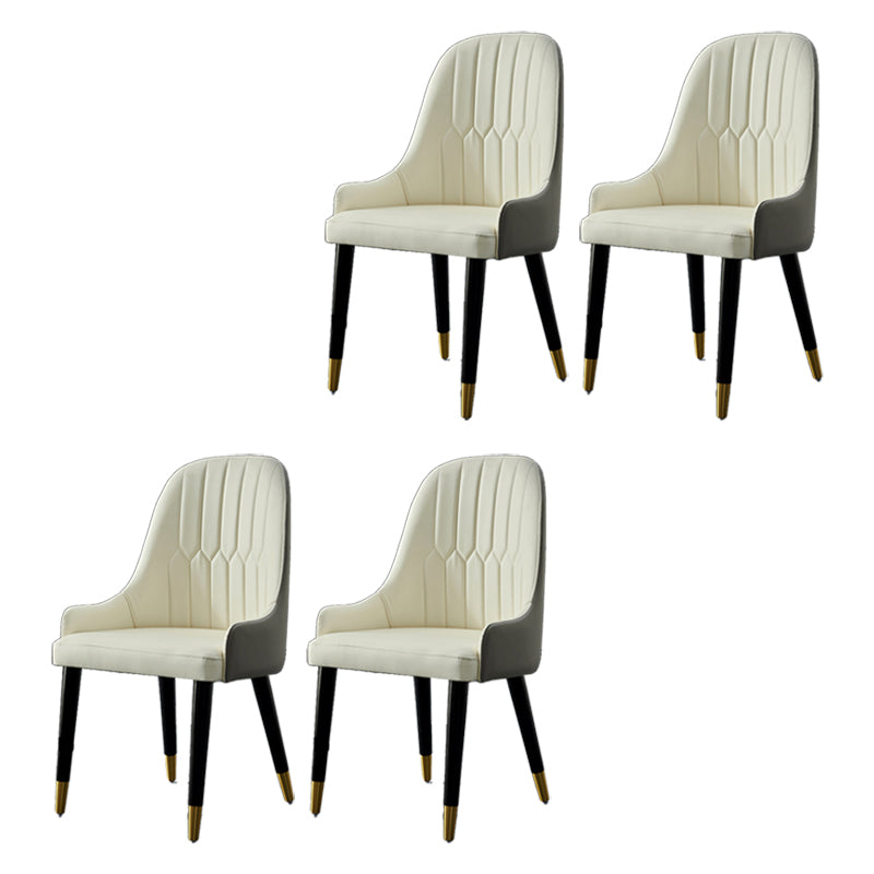 Glam Kitchen Dining Chairs Upholstered Side Chairs with Wood Legs