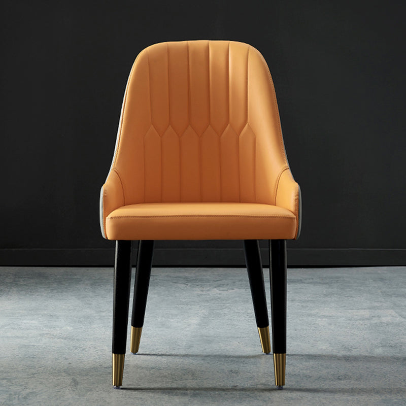 Glam Kitchen Dining Chairs Upholstered Side Chairs with Wood Legs