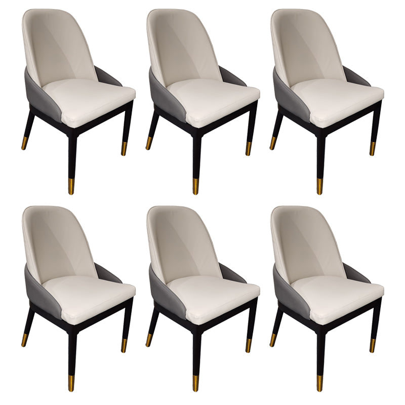 Glam Kitchen Dining Chairs Upholstered Side Chairs with Wood Leg