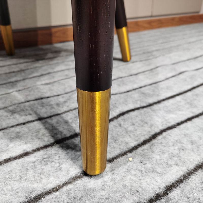 Glam Kitchen Dining Chairs Upholstered Side Chairs with Wood Leg