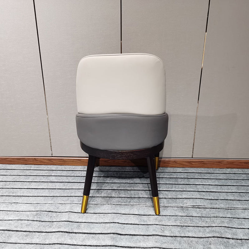 Glam Kitchen Dining Chairs Upholstered Side Chairs with Wood Leg